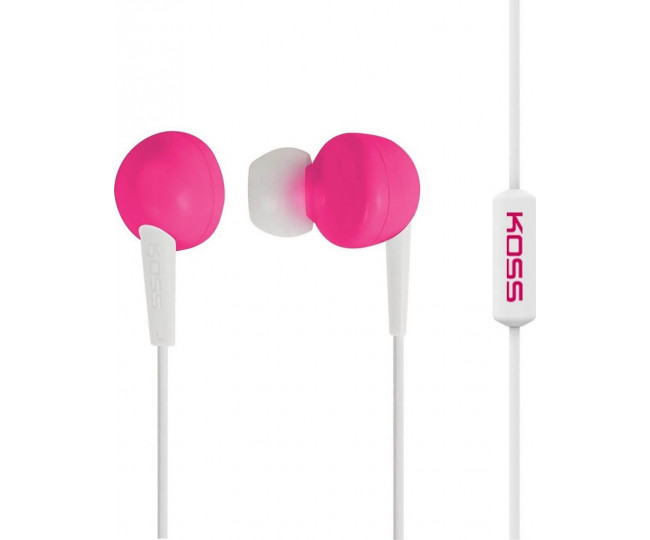 Наушники KOSS KEB6i Pink, Mini jack (3.5 мм), вакуумные, микрофон на проводе, кабель 1.2 м